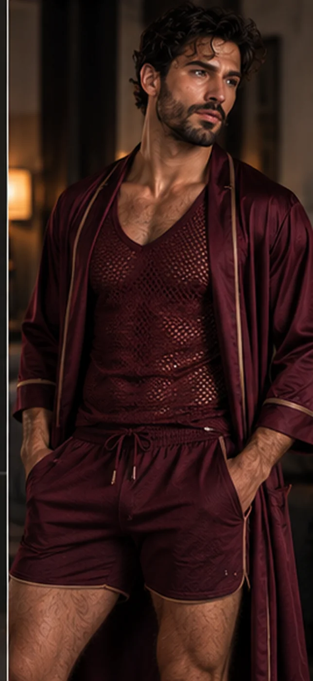 Burgundy mesh intimate collection